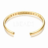 Brass Micro Pave Clear Cubic Zirconia Cuff Bangles BJEW-N302-005G-NF-2