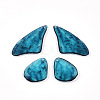 2 Pair 2 Sizes Epoxy Resin Butterfly Wing Pendants EJEW-TAC0021-03G-01-2