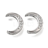 Brass Micro Pave Clear Cubic Zirconia Beads CU-CBAC809-01P-1