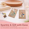 Flower Theme DIY Blank Oval Acrylic Keychain Making Kits DIY-GO0002-74-6