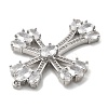 Brass Micro Pave Clear Cubic Zirconia Pendants KK-L228-03P-04-2