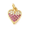 Rack Plating Brass Micro Pave Cubic Zirconia Pendants ZIRC-F142-14A-G-1