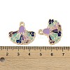 Rack Plating Alloy Enamel Pendants FIND-I038-07F-3