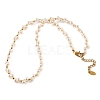 304 Stainless Steel & Plastic Pearl Round Beaded Necklaces SA-CBAAFEE-01G-2