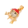 Brass Micro Pave Cubic Zirconia Pendan Bails X-KK-C076-26G-2