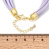 Microfiber Leather Multi-strand Cord Bracelets Makings FB-CBA983F-01G-07-3