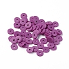 Flat Round Handmade Polymer Clay Beads CLAY-R067-6.0mm-05-4