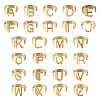 26Pcs 26 Style Alloy Alphabet Open Cuff Rings JR851A-1