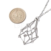 Stainless Steel Macrame Pouch Empty Stone Holder for Necklace Makings NJEW-JN04826-02-3