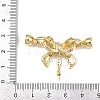 Brass Micro Pave Clear Cubic Zirconia Fold Over Clasps KK-U059-57G-3