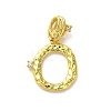 Rack Plating Brass Micro Pave Cubic Zirconia European Dangle Charms KK-L210-015G-O-1