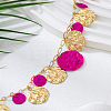 Alloy Textured Disc Tassel Anklets FS-WG7E5E5-01-3