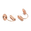 Brass Clip-on Earring Converters Findings KK-D060-01RG-2