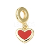 Brass Enamel European Dangle Charms LS-KK-B159-01G-02-1