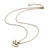 Golden Plated Heart with Constellation/Zodiac Sign Alloy Enamel Pendant Necklaces NJEW-H214-A03-G-4