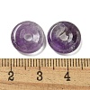 Natural Amethyst Donut/Pi Disc Charms G-G142-01S-3