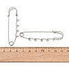 304 Stainless Steel Safety Pins Brooch Findings STAS-C181-01F-P-2