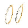 Crystal Rhinestone Hoop Earrings EJEW-D279-01G-03-1