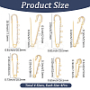16Pcs 4 Styles Iron Rhinestone Safety Pins FIND-SC0022-25G-2