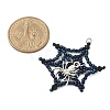 Halloween Theme Spider Web Glass Seed Beads Pendants PALLOY-MZ00779-02-2