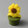Sunflower Pot Food Grade Eco-Friendly Silicone Beads SIL-TAC0002-17A-1