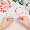 SUPERFINDINGS 250Pcs 5 Styles Opaque Acrylic Enamel Beads OACR-FH0001-051-3