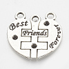 Tibetan Style Alloy Pendant Rhinestone Settings TIBE-N001-03AS-LF-1