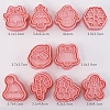 Christmas Themed Plastic Cookie Cutters BAKE-PW0007-028-2