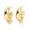 Brass C-shape Stud Earrings EJEW-A072-17LG-1
