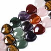 Natural Green Aventurine & Rose Quartz & Red Agate & Tiger Eye & Amethyst Beads Strands X-G-S364-096-1