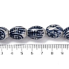 Handmade Blue and White Porcelain Beads PORC-I027-16A-4
