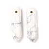 Natural Howlite Pointed Pendants G-D460-01G-2