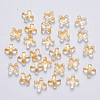 Transparent Spray Painted Glass Beads GLAA-R211-06-B01-1