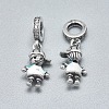 Antique Silver Plated 925 Sterling Silver European Dangle Charms STER-L060-15A-AS-2