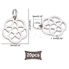 304 Stainless Steel Pendants STAS-UN0018-96P-5