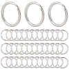40Pcs 304 Stainless Steel Split Key Rings STAS-CY0001-01B-P-1
