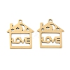 201 Stainless Steel Pendants STAS-F337-06G-1