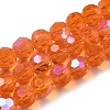 Electroplate Transparent Glass Beads Strands EGLA-A035-T10mm-L05-1