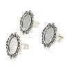Vintage Adjustable Iron Finger Ring Components Alloy Cabochon Bezel Settings LS-X-PALLOY-Q300-09AS-NR-5