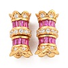 925 Sterling Silver Micro Pave Cubic Zirconia Screw Clasps STER-U001-04B-G-1