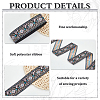 10 Yards Ethnic Style Polyester Jacquard Flower Ribbon OCOR-WH0078-185B-4