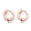 Ion Plating(IP) 304 Stainless Steel Huggie Hoop Earrings Findings STAS-I167-01C-RG-1