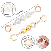 CHGCRAFT 2 Styles ABS Plastic Imitation Pearl Beads & Iron Curb Link Bag Chain Straps FIND-CA0002-65-3
