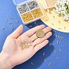 1200Pcs 2 Colors Iron Screw Eye Pin Peg Bails IFIN-YW0004-11-3