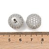 CZ Brass Micro Pave Cubic Zirconia Round Beads LS-ZIRC-L017-05P-4