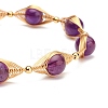 Natural Gemstone Beaded Bracelets Set for Men Women BJEW-TA00012-10