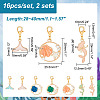 Ocean Theme Mermaid/Shell Pendant Stitch Markers HJEW-AB00417-2