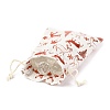 Christmas Theme Cotton Fabric Cloth Bag ABAG-H104-B17-4