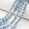 Electroplate Transparent Glass Beads Strands EGLA-A034-T4mm-M18-1