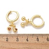 Brass Cubic Zirconia Hoop Earrings EJEW-Q015-01G-B-3